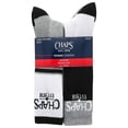 thumbnail image 2 of Chaps, Adult Mens, 6-Pack Sports Performance Crew Socks, Sizes 6-12, 2 of 6