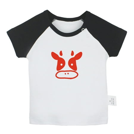 

Holy Cow I m Cute Funny T shirt For Baby Newborn Babies Animal Cow T-shirts Infant Tops 0-24M Kids Graphic Tees Clothing (Short Black Raglan T-shirt 6-12 Months)