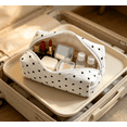thumbnail image 4 of Large Capacity Polka Dot Zipper Pencil Pouch, Portable Stationery Bag Suitable For Teens, Classroom & Travel Supplies (White), 4 of 5