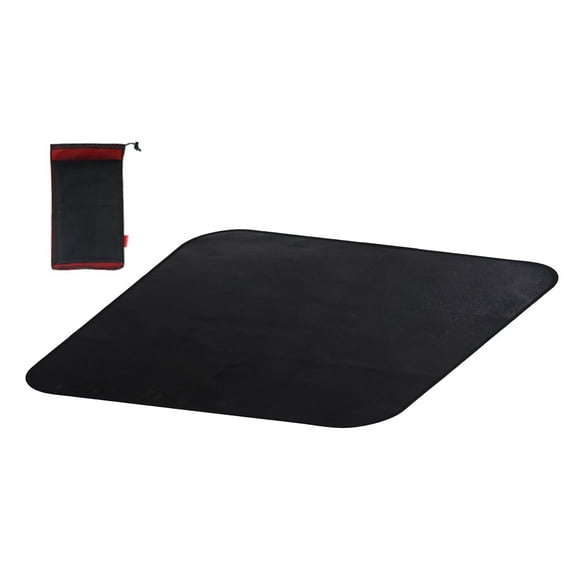EKIND Thickened Black BBQ Grill Mat Heat Resistant Foldable BBQ Smoker Pad for Outdoor Cooking and Fire Pits 23.62"x20.47"