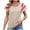 Beige, variant on Posijego Womens Summer Short Sleeve Sweaters Striped Color Block Pullover Tops Lightweight Knit Sweater
