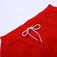 thumbnail image 6 of Men's Cotton Striped Beach Shorts, Breathable, Summer Cargo Shorts with Pockets, Elastic Waistband, Comfortable, Breathable, Casual (Red, M), 6 of 8
