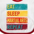 thumbnail image 4 of Inktastic Eat Sleep Martial Arts Repeat Boys or Girls Baby Bib, 4 of 4