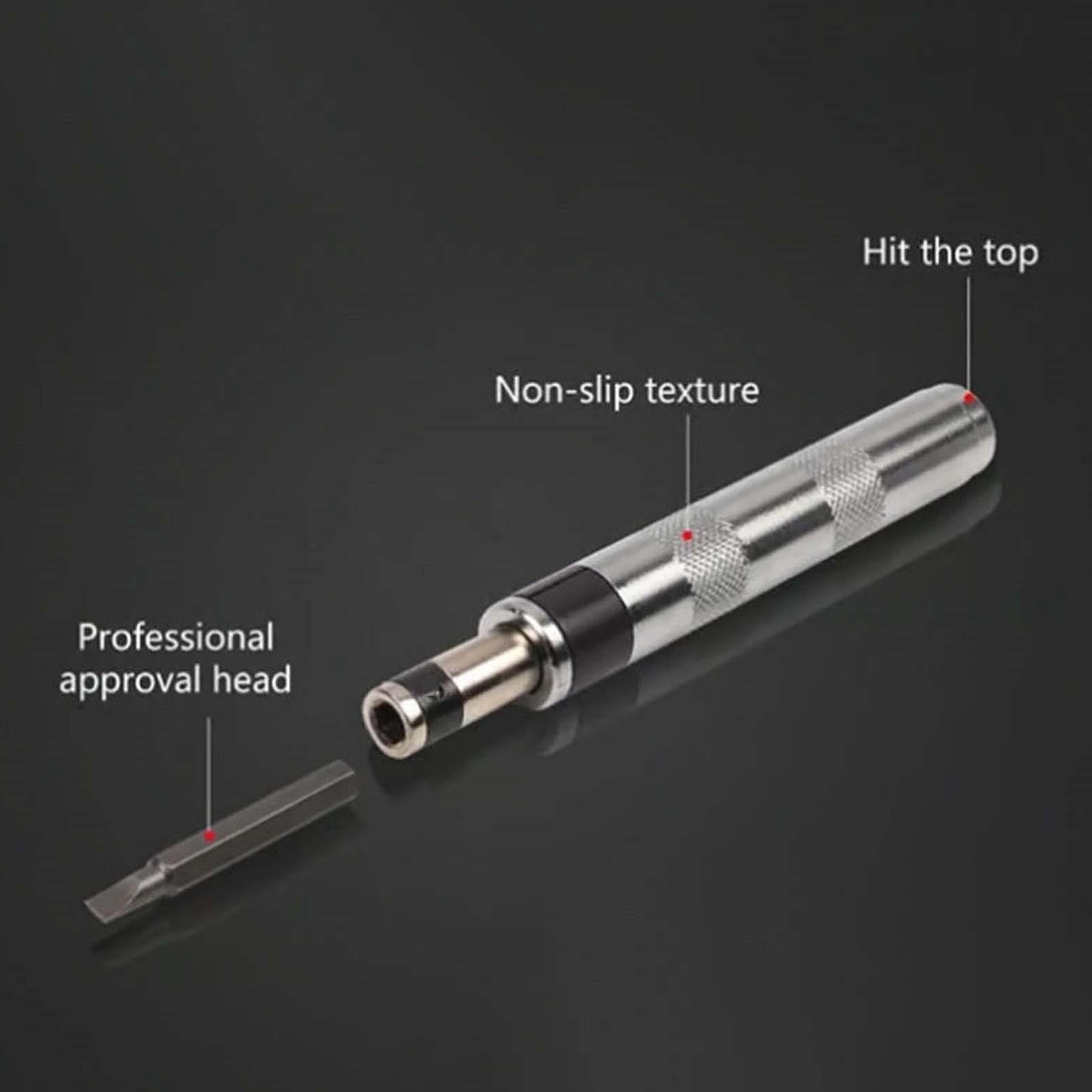 Xheghe Manual Hand Reversible Impact Driver Set - Ergonomic Tool for Easy Screw Removal and Installation, Includes Replaceable Bits for Home, Garage, Workshop Use