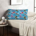 thumbnail image 6 of Sikiie Sharks Summer Print Plush Pillow Cover, Wrinkle-proof and Stain-resistant Pillow Protector without Pillow Core, Home Decoration-16"x24", 6 of 6