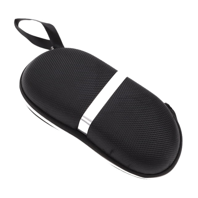 Estuche para gafas con cremallera Unique Bargains, almacenamiento portátil de gafas 6.3"x2.28"x2.91" negro