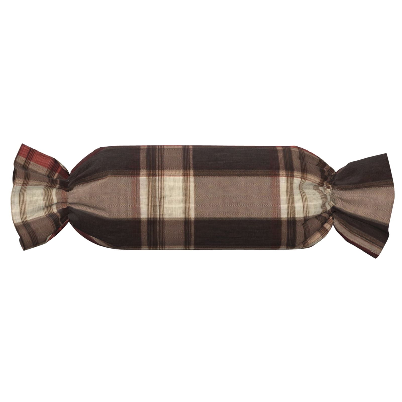 Candy Throw Pillow Travel Cervical Pillow Cylindrical Neck Body Cushion With Insert For Bed Couch Home Decor 9.8x24.4in Rosybrown Buffalo Plaid Check Tartan Scotland_1