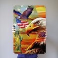 thumbnail image 3 of Placa Metal Vintage Águila Calva Pintura Hierro Rectangular Arte La Pared 30x40cm, 3 of 9