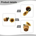 thumbnail image 6 of Hand-Woven Shaped Artificial Flower Wool Crochet Sunflower Potted Ornaments, 6 of 9