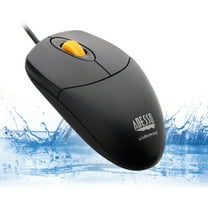 Adesso IMOUSEW3 USB 2.0 Left/Right Hand Use iMouse W3 Waterproof Antimicrobial Mouse with Magnetic Scroll Wheel - Black