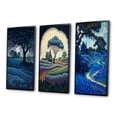 thumbnail image 3 of Designart "Farm Field with Blossoming Bluebonnets I" Blue Bonnets Framed Wall Art Set Of 3 - Blue Traditional Frame Gallery Set For Office Decor, 3 of 6