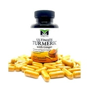 Ultimate Turmeric With Ginger 1310mg - 95% Curcuminoids W/ Organic Ginger Extract & BioPerine Black Pepper Extract-Advanced Absorption for Joint Support-Immune & Digestive Support-Flexibility Support