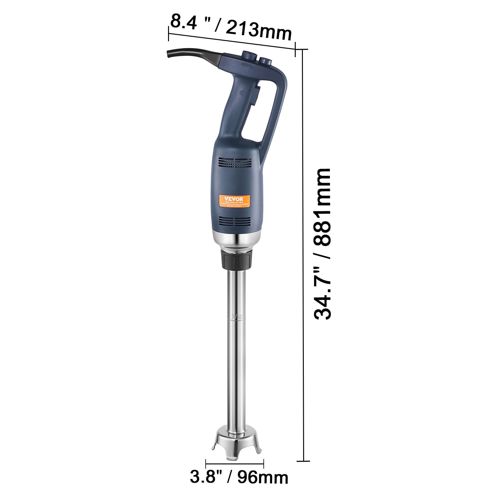 VEVOR Commercial Immersion Blender, 350W Heavy Duty Hand Mixer, 20 inch Stepless Variable Speed Mixer with Stainless Steel Blade, Multi-Purpose Portable Mixer for Soup, Sauces, Mashed Potatoes, Cream