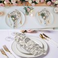 thumbnail image 2 of Grey Paisley Cloth Napkins, Boho Flower Botanical Leaf Branch Washable and Reusable Dinner Napkins Set of 4, Table Napkin for Kitchen Party Birthday Wedding Hotel Housewarming 20"x20", 2 of 8
