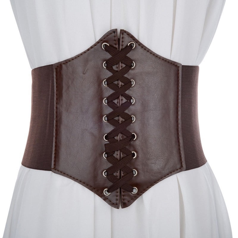 Woman Sleeveless PU corsets metal Belt Ring Zipper corsets Back Eyelet corsets