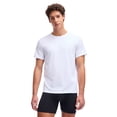 thumbnail image 5 of Under Armour Camiseta para hombre, pack de 2 – Performance Cotton Undershirts, lisa, cuello redondo, stretch Blanco 2XL (XX-Large), 5 of 5