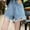 Blue-deals under $10, variant on MKOSPLRT Jean Shorts for Girl 5-16 Years Elastic Waist Baggy Wide Leg Denim Shorts Casual Split Hem Jeans Color Wash Streetwear Jeans with Pocket