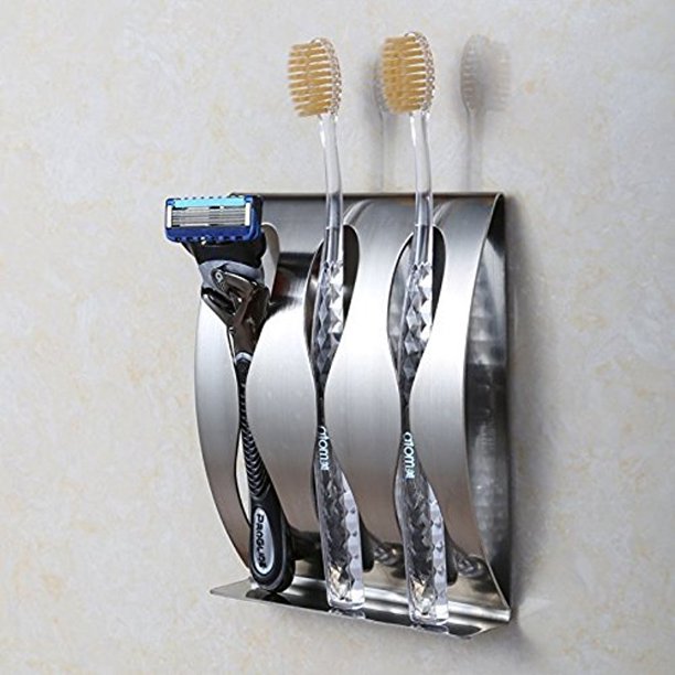 Toothbrush Holder Wall Mounted Durable Stainless Steel Razor Durable Stainless Steel Razor