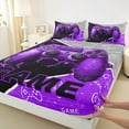 thumbnail image 3 of Feelyou Modern Game Gamer Full Size Sheets, Cartoon Gamepad Purple Bed Sheets, Teens Kids Boys Girls Sheet Sets, Ultra Soft Bedroom Decor, 4 Pieces, 3 of 7