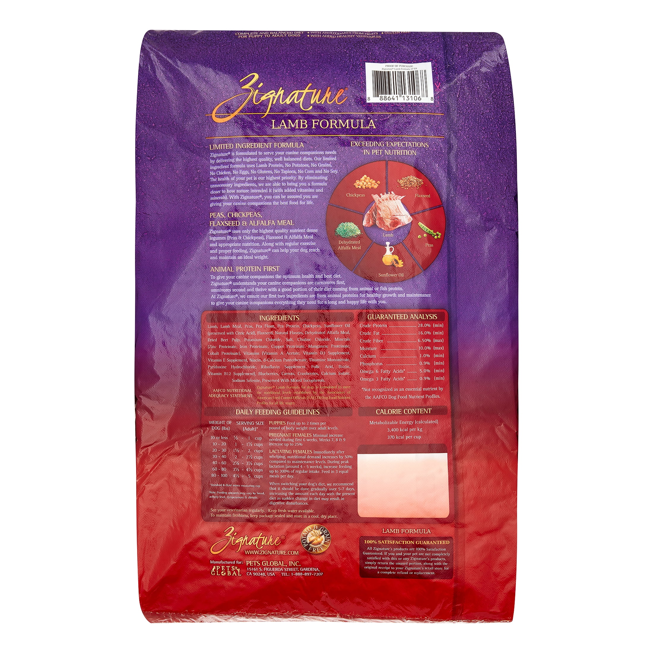 zignature dog food walmart