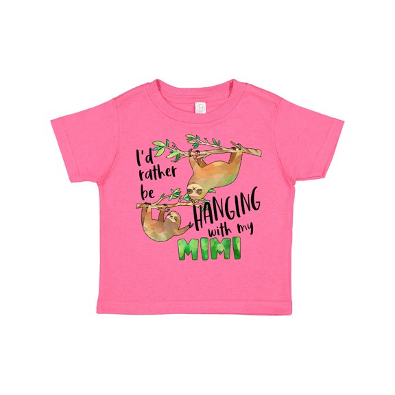 Inktastic Id Rather Be Hanging with My Mimi Cute Sloths Boys or Girls Toddler T-Shirt
