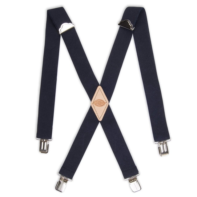 Tirantes Dickies sólidos de 1.5" con clip recto en color azul marino, talla única