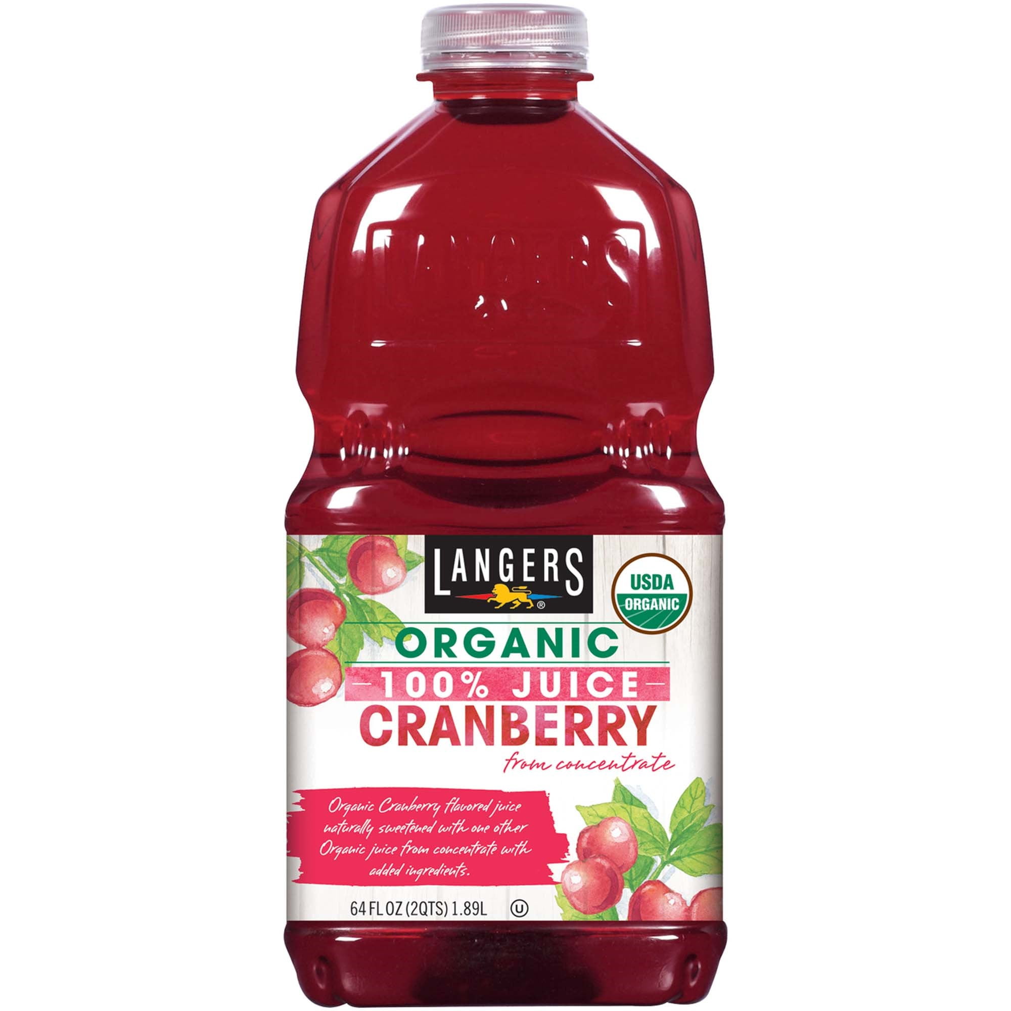Langers 100 Organic Juice Blend, Cranberry, 64 Fl Oz