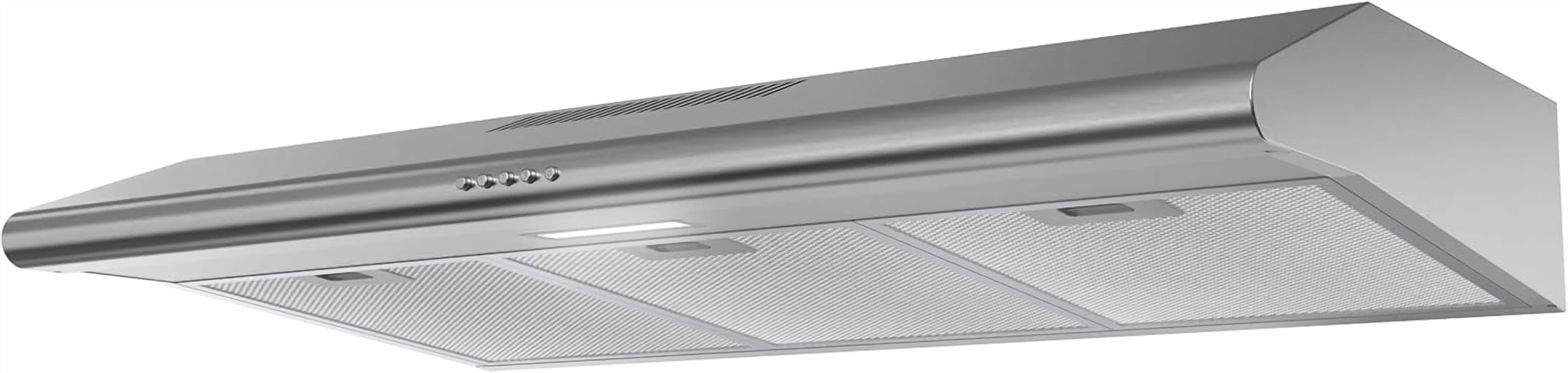 Streamline 36 in. Avellino Convertible Undermount 80 CFM Range Hood in Brushed Stainless Steel with Mesh Filters, Push Button Control, LED Light