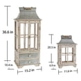 thumbnail image 2 of Llinc Store 2 Pack Novelty Farmhouse Candle Lantern Decorative, Indoor&Outdoor Hurricane Lantern Holder Decor with Drawer for Gift, Yard, Garden, Patio, Balcony, Porch, Party, 2 of 9