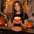 thumbnail image 6 of Halloween Cups, Summer Halloween Ice Cream Paper Cups, Disposable Cute Jack-o-lantern Treat Orange Cups for Beach Party Supplies, 30 Pack, 6 of 7