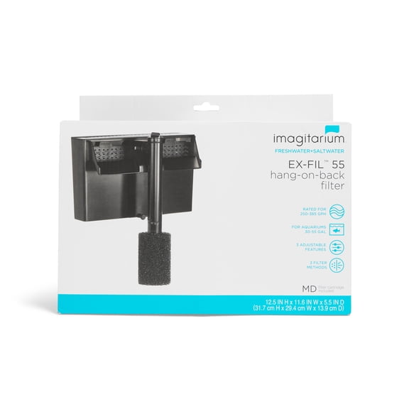 Imagitarium EX-FIL 55 Hang-On-Back Filter 30-55 Gallons