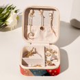 thumbnail image 6 of Ladybird Travel-Portable Square Jewelry Organizer Storage Box - Rings, Earrings, Necklaces, and Bracelets Holder for Girls and Women, 6 of 6