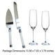 thumbnail image 3 of Juego de herramientas para hornear Ounissouiy 2 copas de champán cuchillo y servidor de tartas, 3 of 6
