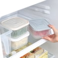 thumbnail image 2 of ENJOYW Double Layer Fruit Ginger Garlic Onion Drain Fridge Sealed Fresh-keeping Box Fresh-keeping Box, 2 of 7
