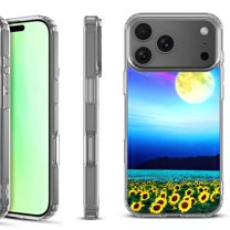 For iPhone 17 Pro Shockproof Protective Phone Case, by OneToughShield - Sunflower Moon