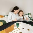 thumbnail image 5 of Feelyou Vintage Minimalism Queen Comforter Set for Adult, Mid Century Fashion Bedding Sets, Sun Leaf Plant Reversible Bedding Comforter Set, Ultra Soft Home Decor, 3-Piece, 5 of 8