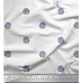 thumbnail image 1 of Soimoi Polyester Crepe Fabric Leaves & Floral Block Print Fabric by Yard 52 Inch Wide, 1 of 3