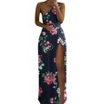 thumbnail image 4 of Lenago Robe de Bal Grande Taille Mode Décontractée d'Été Sans Manches Imprimée à une Épaule Fendue Robe de Plage d'Été en Liquidation, 4 of 5