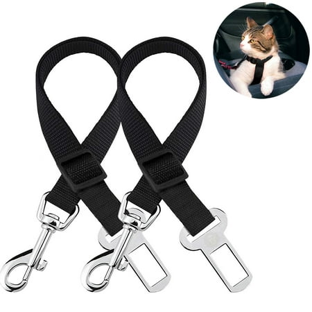 2 paquets chien chat sécurité ceinture de sécurité sangle voiture  appuie-tête appuie-tête réglable Nylon tissu chien attaches