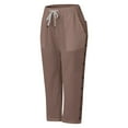 thumbnail image 2 of 2025 Women's Pinstripe Pants | Unisex Tearaway Post-Surgery Pajama Pants with Side Snaps, 2 of 8