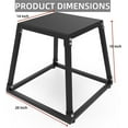 thumbnail image 3 of Plyometric Jump Box, 12/18/24/30 Inch Plyo Box,Steel Plyometric Platform and Jumping Box,Anti-Slip Fitness Exercise Step Up Box for Home Gym Training,Conditioning Strength Training, 3 of 6