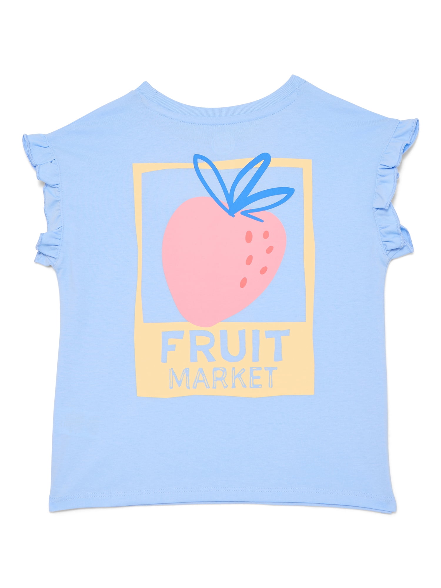 Wonder Nation Girls Ruffle Dolman Tee, Sizes 4-10