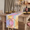 thumbnail image 2 of Golden Palm Tree 108 Inch Table Runner, Rainbow Beach Seaside Farmhouse Dresser Scarf Cotton & Linen Tablerunner for Dining/Kitchen Island/Holiday Party Décor 13" x 108", 2 of 9