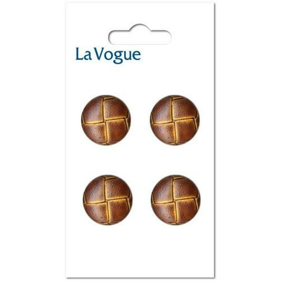 La Vogue 15 mm Shank Button - Brown, La Vogue buttons and closures offer you the most fashionable and contemporary assortment of styles and colours.