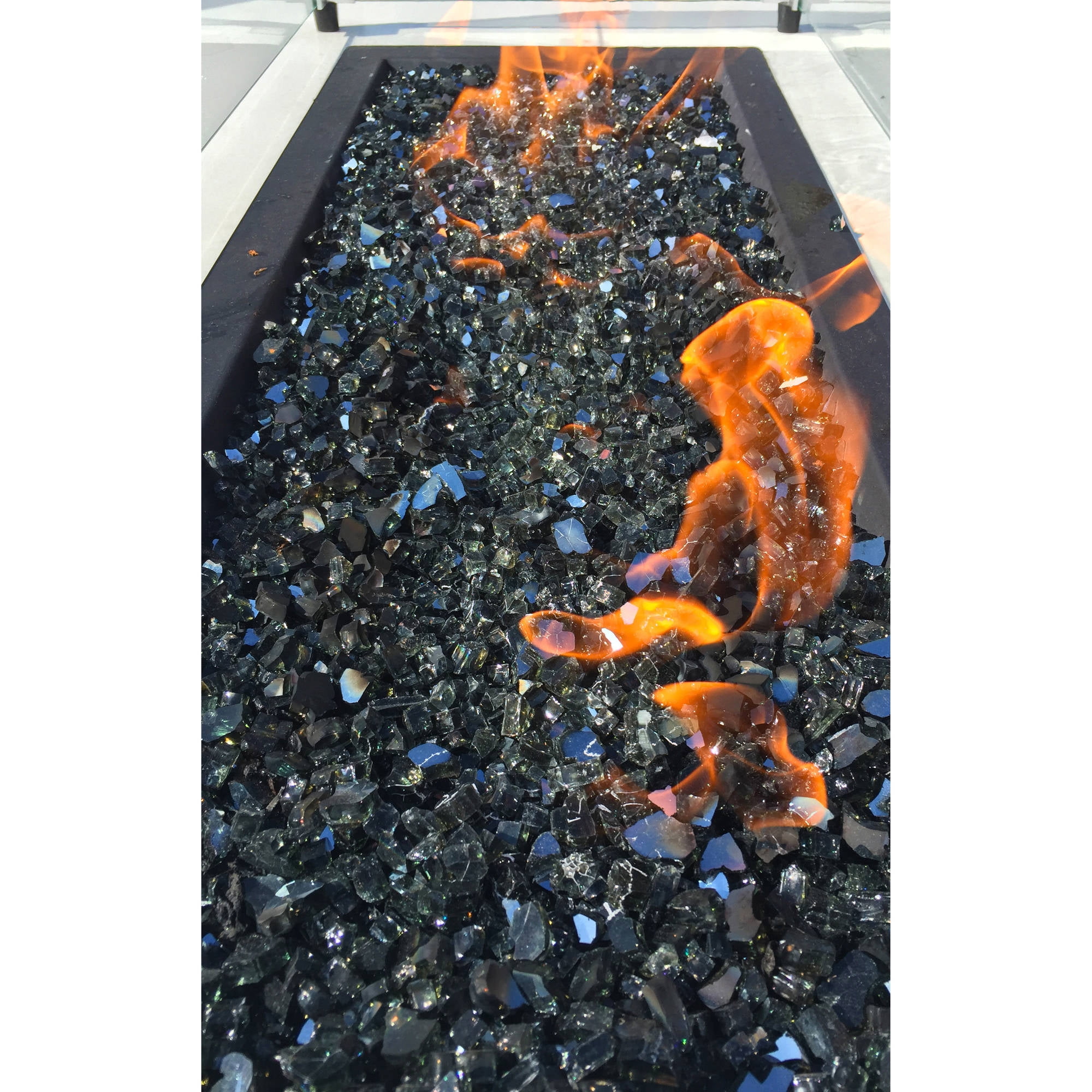 1/2" 20 lb. Medium Green Reflecitive Fire Glass