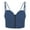 Blue, variant on Spaghetti Strap Crop Tops for Women Padded Bralettes Cami Tank Top Sport Bra (Black)