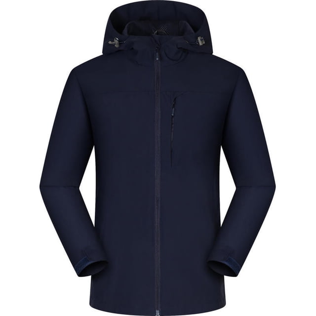 KIHOUT Spring Winter Warm Coat Women Solid Color Rain Jacket Outdoor Hooded Raincoat Windproof Top,Size M-4XL