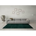 thumbnail image 3 of Ahgly Company Indoor Square Oriental Turquoise Blue Industrial Area Rugs, 7' Square, 3 of 4