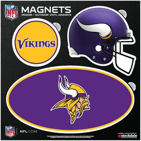- Minnesota Vikings Indoor & Outdoor 3-Pack Magnet Set - No Size