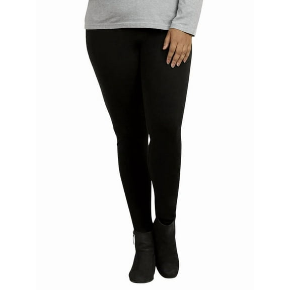 Women's Premium Cotton Leggings Plus Size S-3XL Full Length With High Wide Waistband High Waist Curvy Plus Leggings Ankle No See-Through Workout Yoga Pants Tummy Control Activewear Womenswear